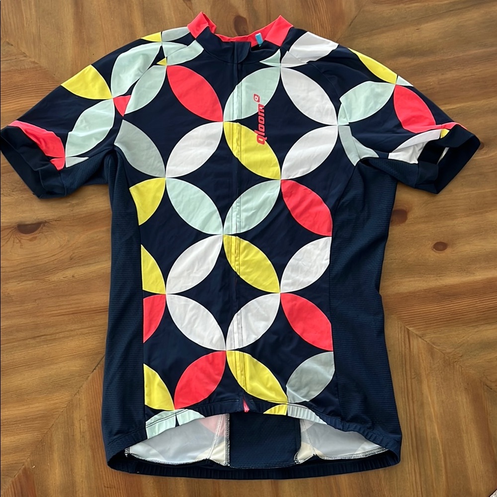 Qloom Navy and Red Cycling Jersey